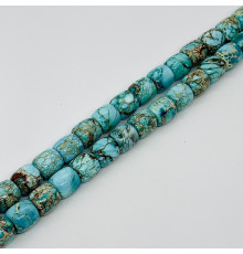 Нить варисцит голубой цилиндр 14*14мм