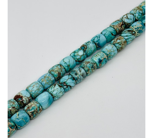 Нить варисцит голубой цилиндр 14*14мм