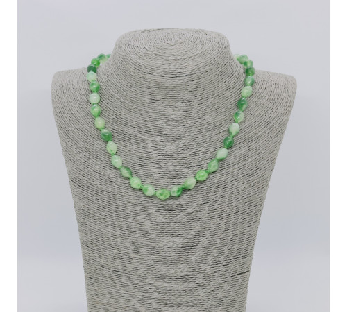 Бусы агат тонированный зеленый ромб 8*10мм