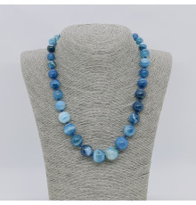 Бусы агат тонированный голубой шар 8,10,12,14,16мм