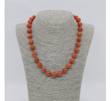 Бусы сердолик рыжий шар 12мм