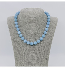 Бусы кварц голубой шар 12мм