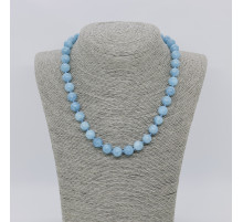 Бусы кварц голубой шар 10мм