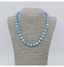 Бусы кварц голубой шар 10мм