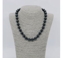 Бусы агат черный шар 14мм