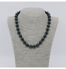 Бусы агат черный шар 12мм