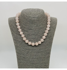 Бусы кварц розовый шар 12мм