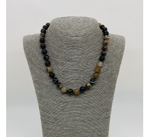 Бусы агат шоколадный шар 10мм