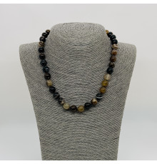 Бусы агат шоколадный шар 10мм