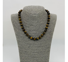 Бусы тигровый глаз шар 10мм