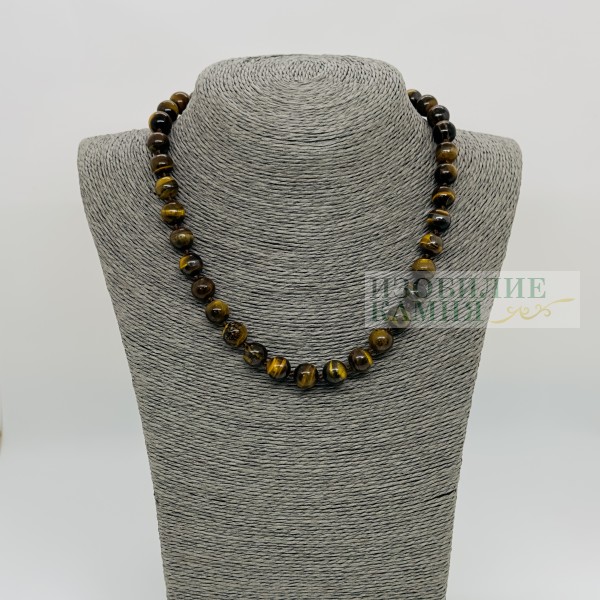 Бусы тигровый глаз шар 10мм