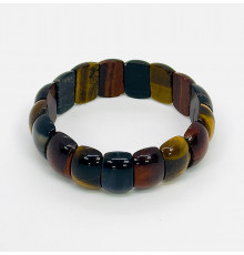 Браслет бычий, тигровый, соколиный глаз банан 12*20мм