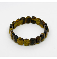 Браслет тигровый глаз овал грань 10*14мм