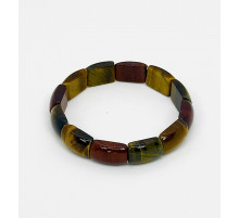  Браслет бычий, тигровый, соколиный глаз прямоугольник 11*17мм