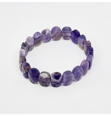 Браслет аметист фиолетовый овал грань 10*14мм