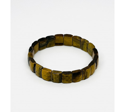 Браслет тигровый глаз прямоугольник грань 10*12мм