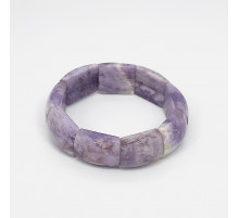 Браслет аметист лавандовый закругленный прямоугольник 18*25мм