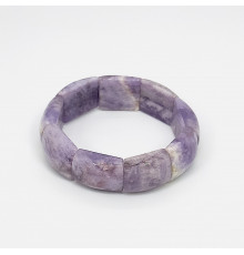 Браслет аметист лавандовый закругленный прямоугольник 18*25мм