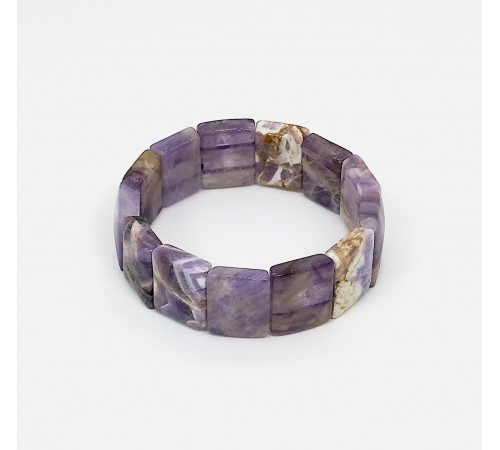 Браслет аметист лавандовый квадрат 15*19мм