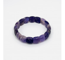 Браслет аметист фиолетовый полусфера 12*15мм