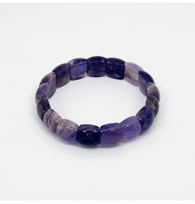 Браслет аметист фиолетовый полусфера 12*15мм