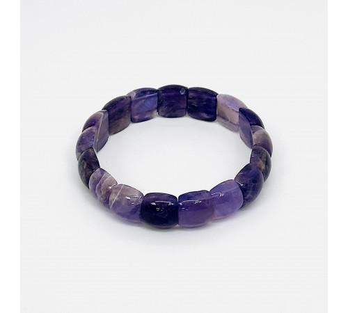 Браслет аметист фиолетовый полусфера 12*15мм