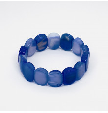Браслет агат тонированный синий 15*20мм
