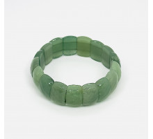 Браслет кварц зеленый банан грань 12*20мм