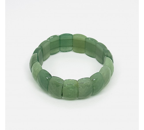 Браслет кварц зеленый банан грань 12*20мм