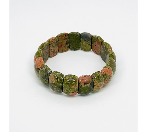 Браслет яшма унакит банан 13*20мм