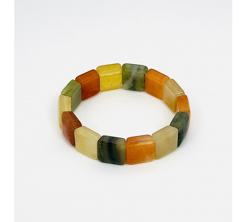 Браслет кварц самоцвет квадрат 14*14мм