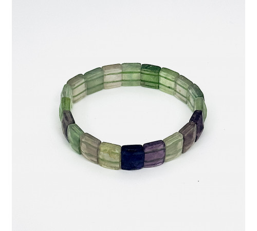 Браслет флюорит прямоугольник грань 10*12мм