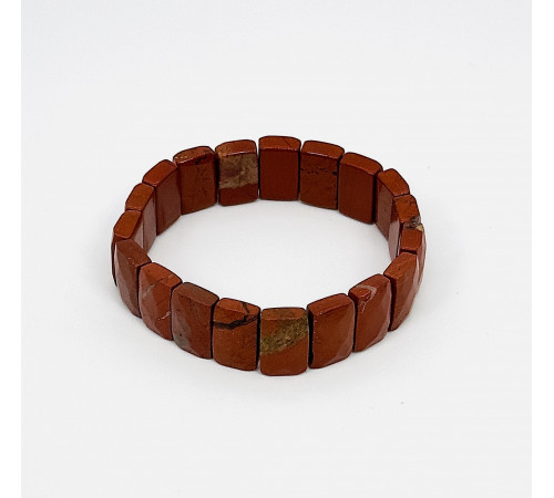 Браслет яшма красная прямоугольник грань 10*17мм