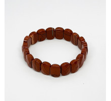 Браслет яшма красная овал грань 11*15мм