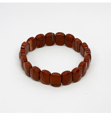 Браслет яшма красная овал грань 11*15мм