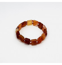 Браслет сердолик закругленый квадрат грань 10*12мм