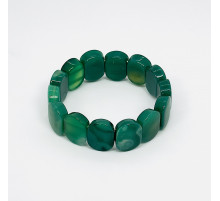 Браслет агат тонированный зеленый 15*20мм