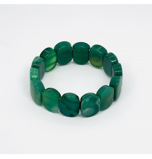 Браслет агат тонированный зеленый 15*20мм