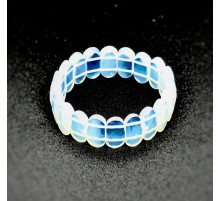 Браслет лунный камень ситетический овал грань 10*20мм