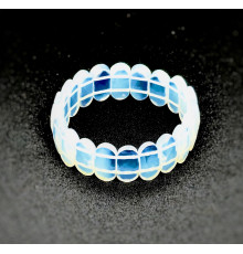 Браслет лунный камень ситетический овал грань 10*20мм