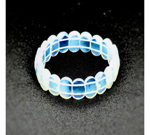 Браслет лунный камень синтетический овал грань 10*20мм