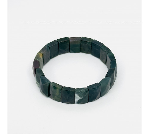 Браслет яшма халцедон прямоугольник грань 11*15мм