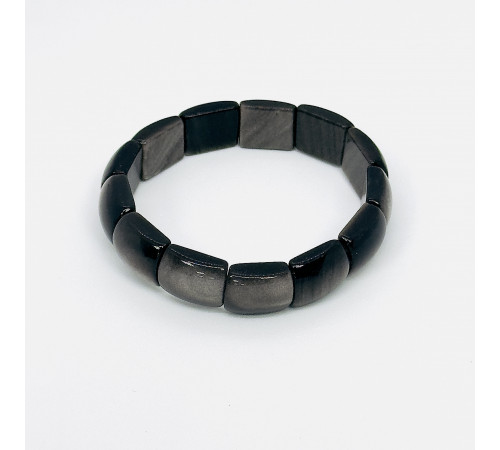 Браслет обсидиан золотистый прямоугольник 14*18мм