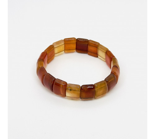 Браслет сердолик закругленый прямоугольник 11*15мм