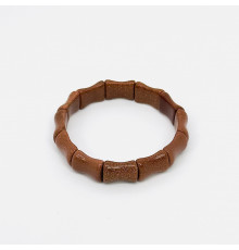 Браслет авантюрин коричневый синтетический косточка 10*16м