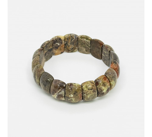 Браслет яшма пейзажная банан 13*20мм