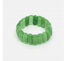 Браслет кварц зеленый банан 10*25мм