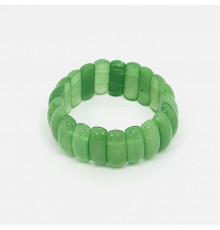 Браслет кварц зеленый банан 10*25мм