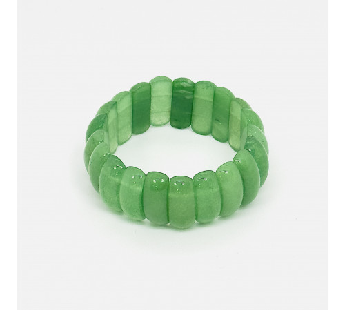 Браслет кварц зеленый банан 10*25мм