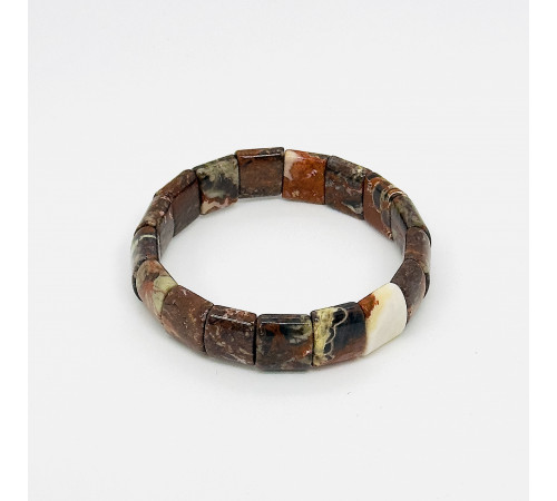 Браслет яшма пейзажная прямоугольник 10*15мм